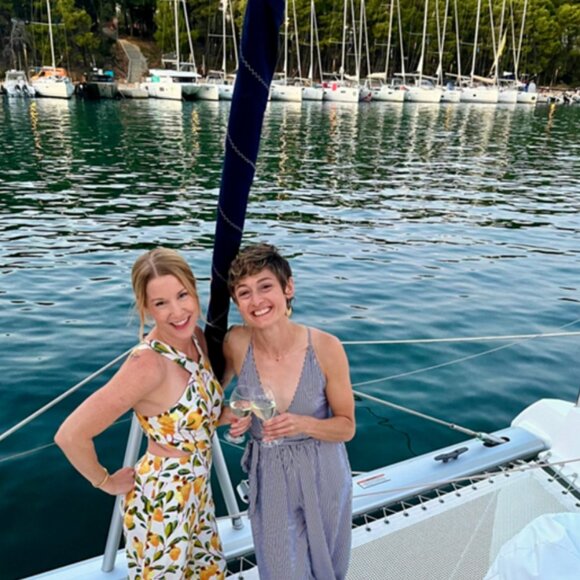 FARM RIO Halter Cutout Wide-Leg Jumpsuit-Size L - Picture 5 of 12